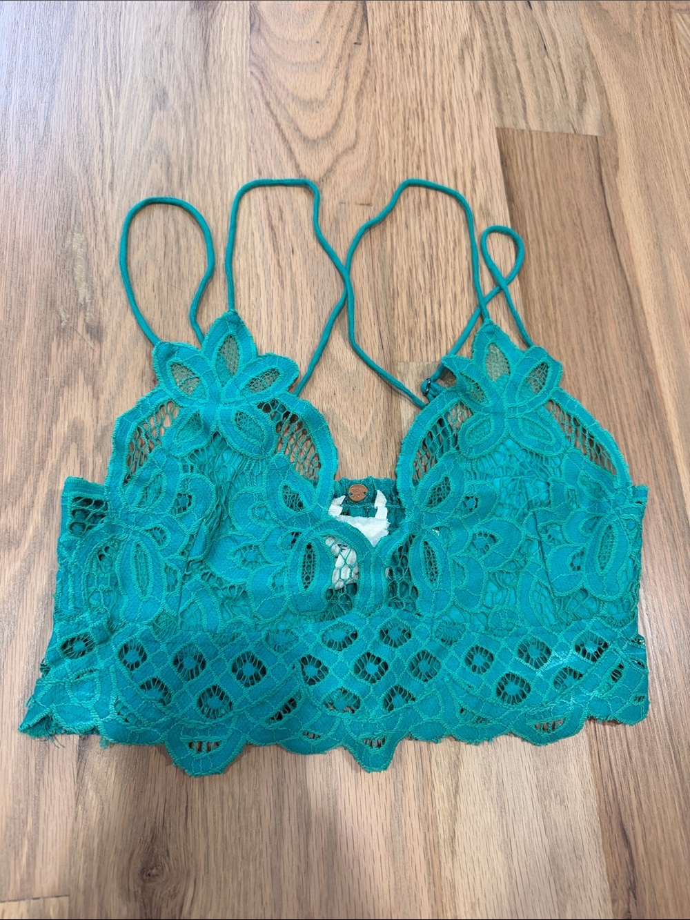 Teal Floral Lace Bralette